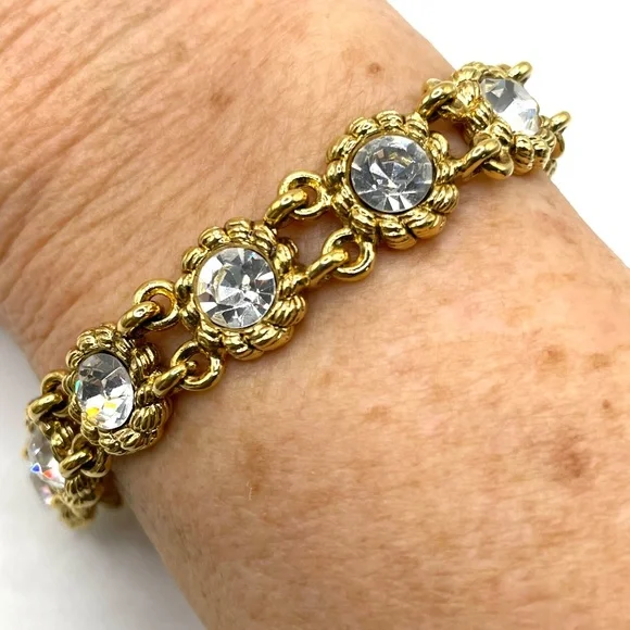 Joan Rivers Vintage Crystal Rhinestone Bracelet 7 1/2 Like New - Picture 3 of 9